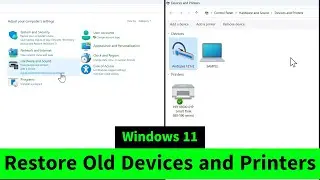 Restore Old Devices and Printers in Windows 11 & Create Desktop Shortcut for Devices and Printers