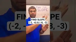Find Slope from 2 Points with Negative Numbers 