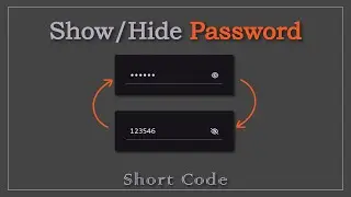 Show Hide Password Using Vanilla JavaScript - [