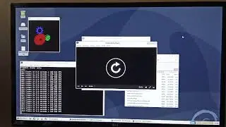 VOLKSPC-Debian XFCE desktop running 3D graphics.