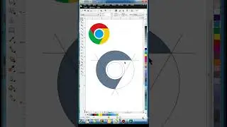 Google Chrome Logo Design in coreldraw #shortsfeed #shorts #coreldraw / CorelwaliSarkar