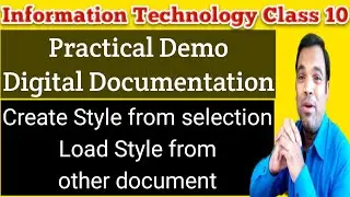 Create new style using new style from selection and load style from another document | IT practical