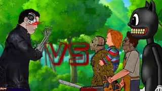 Terminator (T-800) VS Jason Voorhees, Leather face, Chuky, Cartoon Cat "Animation"