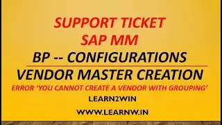 BP Business Partner | BP Configurations | vendor master configuration sap mm | create supplier sap