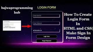 Responsive Animated Login form using HTML and CSS