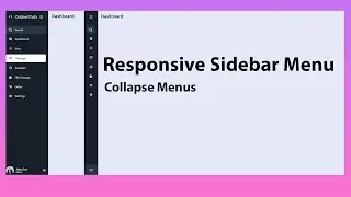 Responsive Sidebar Menu Using HTML CSS and JavaScript