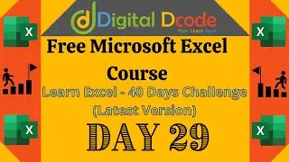 Microsoft Excel Free Training | Excel DATE, DAY, MONTH, YEAR,NOW, TODAY Function | Excel Date & Time