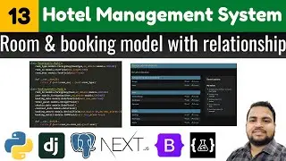 Create rooms & booking model||setup admin||Hotel management system||django next.js tutorials