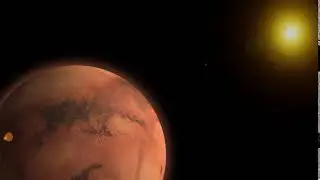 Mars and Sun Animation - Copyright Free Stock Footage Clip