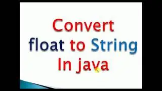 convert float to string in java example