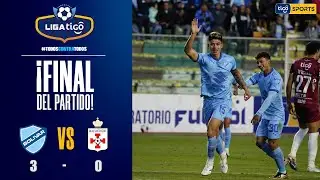 ¡Final del partido! Bolívar goleó a Real Santa Cruz con goles de Villamil, Ferreyra y Algarañaz