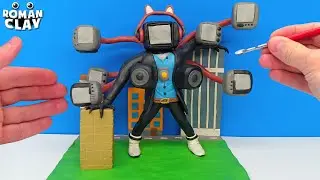 Making Titan TV Woman Diorama with Clay | Roman Clay
