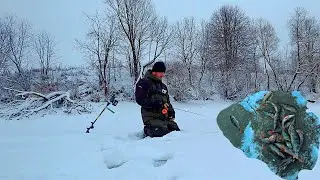 ЛОВЛЯ ОКУНЕЙ В ДЕКАБРЕ! Трудовая рыбалка в Подмосковье... рыбалка зимой