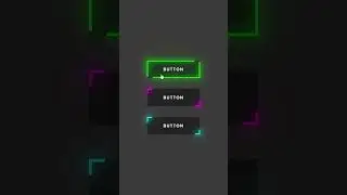 Neon Light Button Animation Effects on Hover