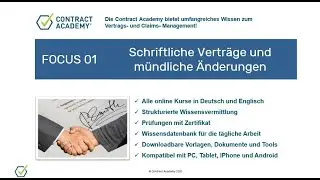 01 Schriftliche Verträge und mündliche Änderungen