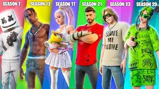 Evolution of Icon Series Skins in Fortnite! (Chapter 1 Season 7 - Chapter 5 Season 2)