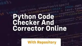 python code checker and corrector online