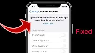 A Problem was Detected with the TrurDepth Camera. Face ID has been Disabled on iPhone 13 Pro Max