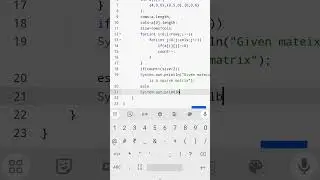 Java program to determine whether a given Matrix is sparse Matrix #codingguru #java #youtubeshorts 😎