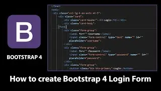 bootstrap 4 Login form