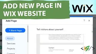 How to Add New Page in Wix Website Builder