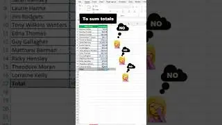Quickly sum totals in excel with this tip👌 