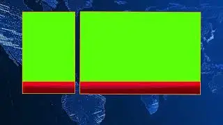 Green screen Footage | News Windows Blue 1X1  Loop Animation | Royalty-Free