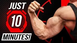 Biceps & Triceps In 10 minutes! | NO EXCUSES Superset Training!