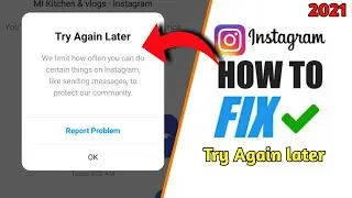 How to fix Try again later in Instagram