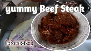 cooking BEEF STEAK RECIPE | tessianti vlog