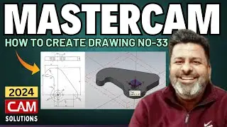 Mastercam 2024 Programming Tutorials In Hindi | Mastercam Practice Drawing no 33  tutorial in hindi