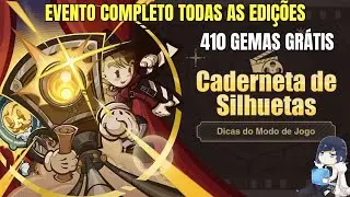 EVENTO COMPLETO (CADERNETA DE SILHUETAS) TODAS AS EDIÇÕES GENSHIN IMPACT