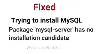 Solved  | Package mysql-server has no installation candidate | #mysql_vps_installation