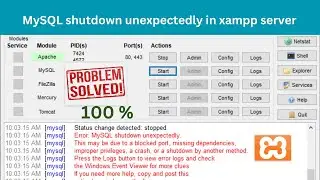 [Solved] Error: MySql Shutdown Unexpectedly [2024 Update] MySql not starting in Xampp Server