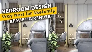 Interior Realistic Render / Bedroom / Hotelroom / Vray Next for Sketchup