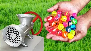 Experiment Colorful Bouncy Rubber Balls Vs Meat Grinder  l Mr-Crack l