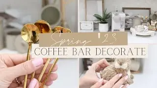 DECORATE WITH ME | SPRING COFFEE BAR 2023 | AFFORDABLE HOME DECOR IDEAS