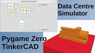 Data Centre simulator - STEM Ambassador school careers fair - programmed using OOP with Pygame Zero