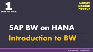 Live Session: iLearnSAPwithVENU - BWonHANA - 1. Introduction to SAP BW - Part 1 | VENUGOPAL M N