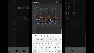 Java code for finding the sum of elements in an Array || 