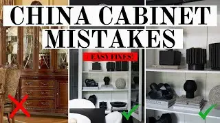 How to Style Your CHINA CABINET 3 ways! EASY DECORATING TIPS!