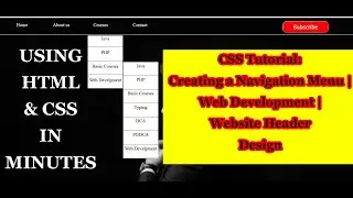 Navigation bar in Html and css | how to create navigation bar in html and css