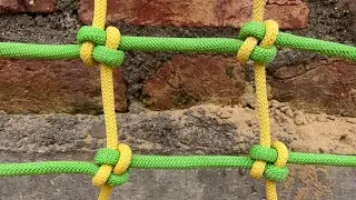 Learn how to tie a cargo net or climbing net/rope knot | Very easy way