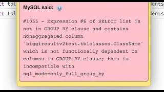 Disable ONLY_FULL_GROUP_BY MYSQL - 2023