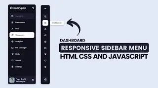 Responsive Side Navigation Bar in HTML CSS And JavaScript | Dashboard Sidebar Menu