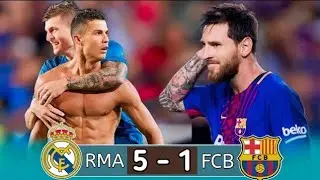 Real Madrid 5-1 Barcelona-Super Cup 2017 Home and away 》Mad match Extended Highlights Goals.HD