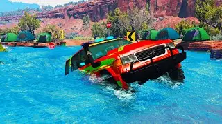Cars vs Deep Water #6 | BeamNG DRIVE