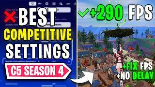 Fortnite Season 4 - Competitive Settings for MAX FPS (FPS Boost + 0 Input Delay) ✅