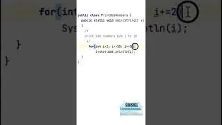 PRINT ODD NUMBERS IN JAVA