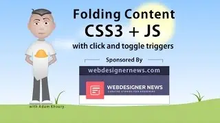 Folding Content Nav Menu CSS3 Animation JavaScript Tutorial